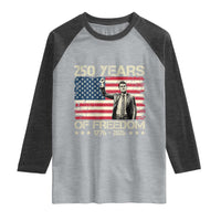 America 250 Years Raglan Shirt Charlie Kirk American Flag Freedom