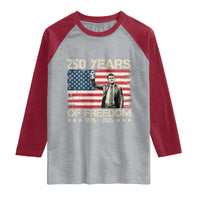 America 250 Years Raglan Shirt Charlie Kirk American Flag Freedom