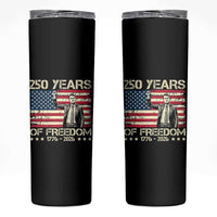 America 250 Years Skinny Tumbler Charlie Kirk American Flag Freedom
