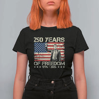 America 250 Years T Shirt For Women Charlie Kirk American Flag Freedom
