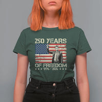 America 250 Years T Shirt For Women Charlie Kirk American Flag Freedom