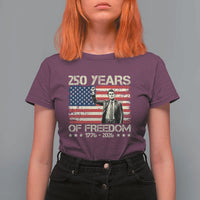 America 250 Years T Shirt For Women Charlie Kirk American Flag Freedom