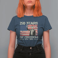 America 250 Years T Shirt For Women Charlie Kirk American Flag Freedom