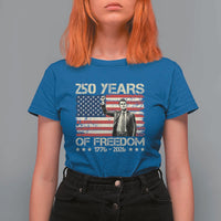 America 250 Years T Shirt For Women Charlie Kirk American Flag Freedom