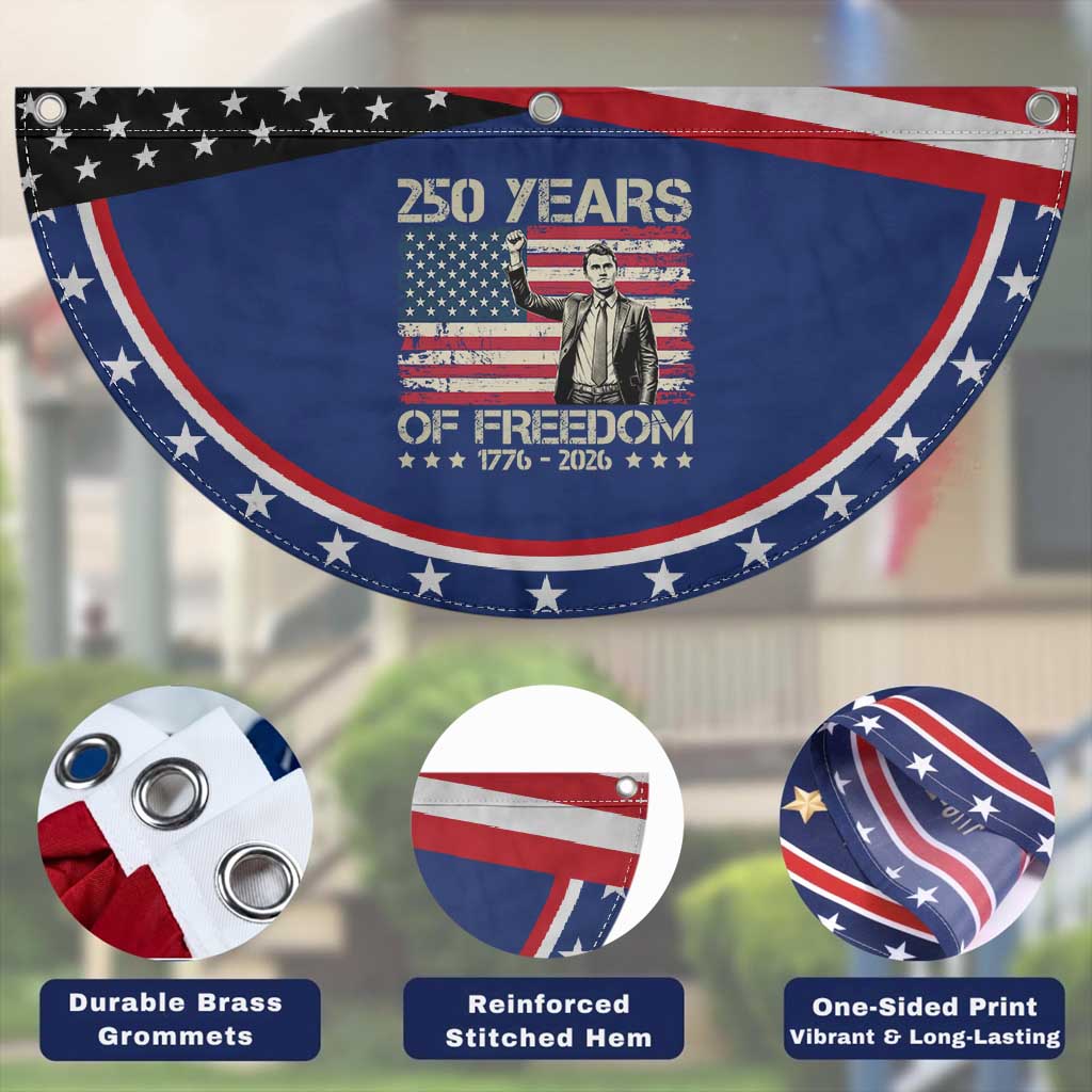 America 250 Years Patriotic Fan Flag Charlie Kirk American Flag Freedom