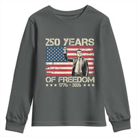 America 250 Years Youth Sweatshirt Charlie Kirk American Flag Freedom