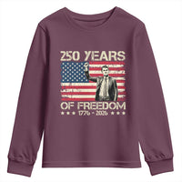 America 250 Years Youth Sweatshirt Charlie Kirk American Flag Freedom
