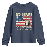 America 250 Years Youth Sweatshirt Charlie Kirk American Flag Freedom