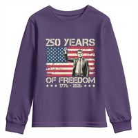 America 250 Years Youth Sweatshirt Charlie Kirk American Flag Freedom