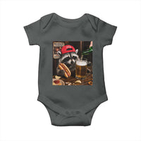 Patriotic USA Raccoon Drinking Beer Baby Onesie 4th of July Meme