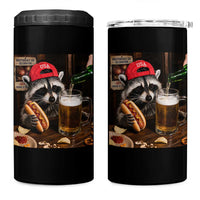 Patriotic USA Raccoon Drinking Beer 4 in 1 Can Cooler Tumbler 4th of July Meme