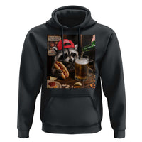 Patriotic USA Raccoon Drinking Beer Hoodie 4th of July Meme