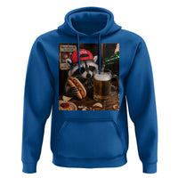 Patriotic USA Raccoon Drinking Beer Hoodie 4th of July Meme