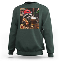 Patriotic USA Raccoon Drinking Beer Sweatshirt 4th of July Meme