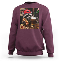 Patriotic USA Raccoon Drinking Beer Sweatshirt 4th of July Meme