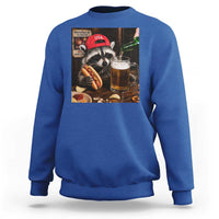 Patriotic USA Raccoon Drinking Beer Sweatshirt 4th of July Meme