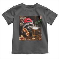 Patriotic USA Raccoon Drinking Beer Toddler T Shirt 4th of July Meme