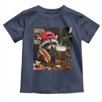 Patriotic USA Raccoon Drinking Beer Toddler T Shirt 4th of July Meme