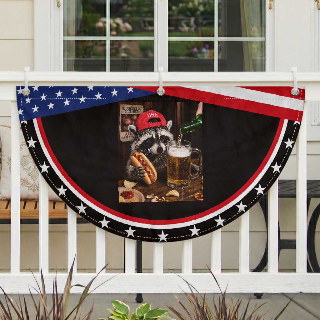 USA Raccoon Drinking Beer Patriotic Fan Flag 4th of July Meme