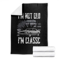 I'm Not Old I'm Classic Throw Blanket Retro American Muscle Car Classic USA