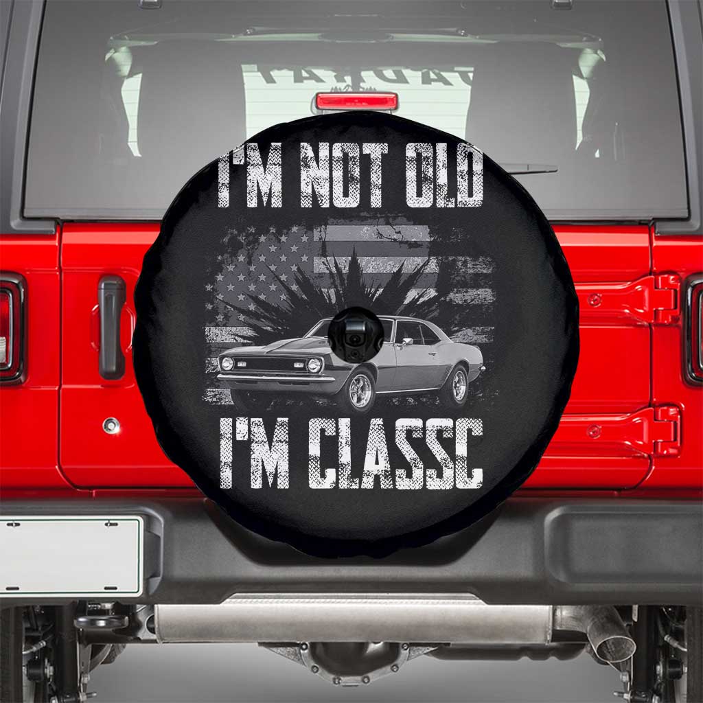 I'm Not Old I'm Classic Spare Tire Cover Retro American Muscle Car Classic USA