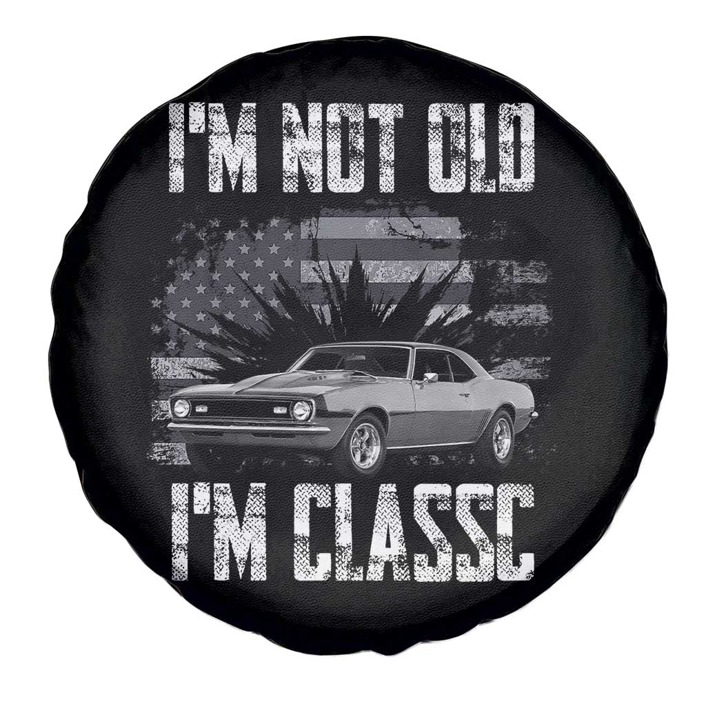 I'm Not Old I'm Classic Spare Tire Cover Retro American Muscle Car Classic USA