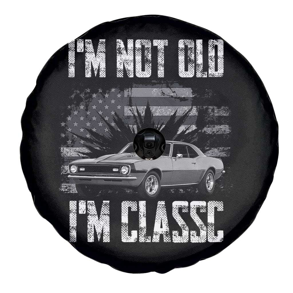 I'm Not Old I'm Classic Spare Tire Cover Retro American Muscle Car Classic USA