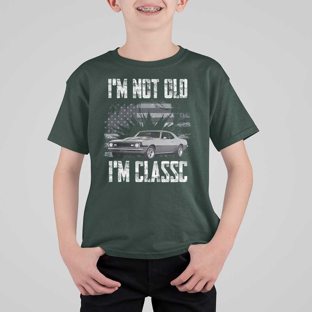 I'm Not Old I'm Classic T Shirt For Kid Retro American Muscle Car Classic USA