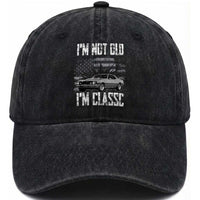 I'm Not Old I'm Classic Washed Cotton Baseball Cap Retro American Muscle Car Classic USA