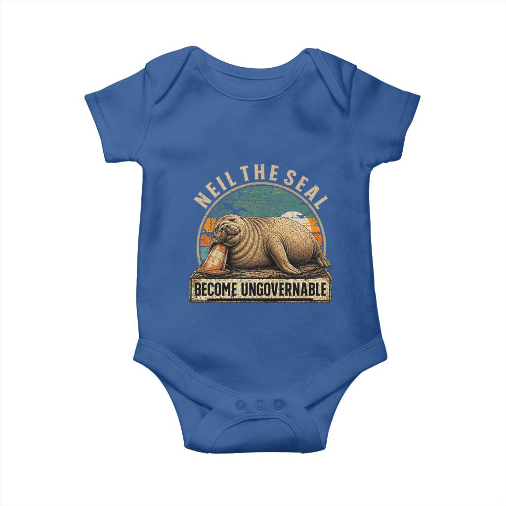 Neil The Seal Become Ungovernable Baby Onesie Funny Elephant Seal Meme