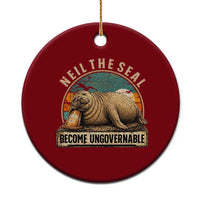 Neil The Seal Become Ungovernable Ceramic Ornament Funny Elephant Seal Meme