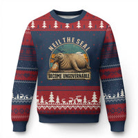 Neil The Seal Become Ungovernable Ugly Christmas Sweater Funny Elephant Seal Meme