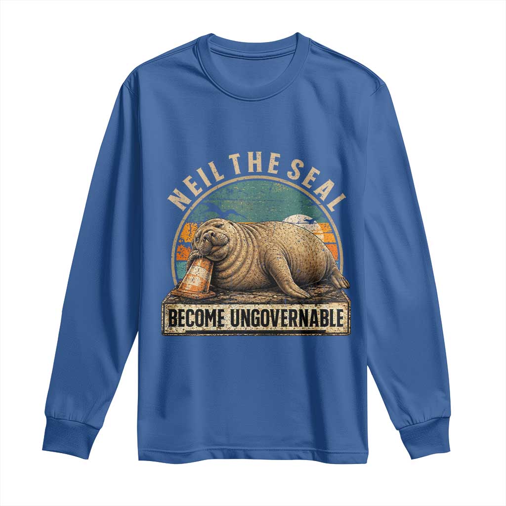 Neil The Seal Become Ungovernable Long Sleeve Shirt Funny Elephant Seal Meme