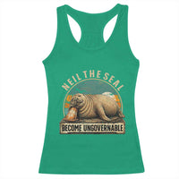 Neil The Seal Become Ungovernable Racerback Tank Top Funny Elephant Seal Meme