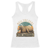 Neil The Seal Become Ungovernable Racerback Tank Top Funny Elephant Seal Meme