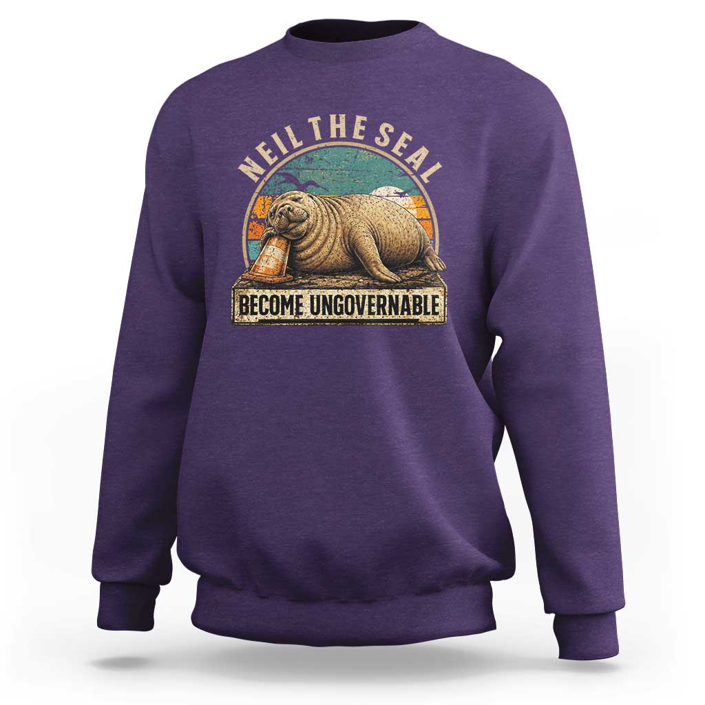 Neil The Seal Become Ungovernable Sweatshirt Funny Elephant Seal Meme
