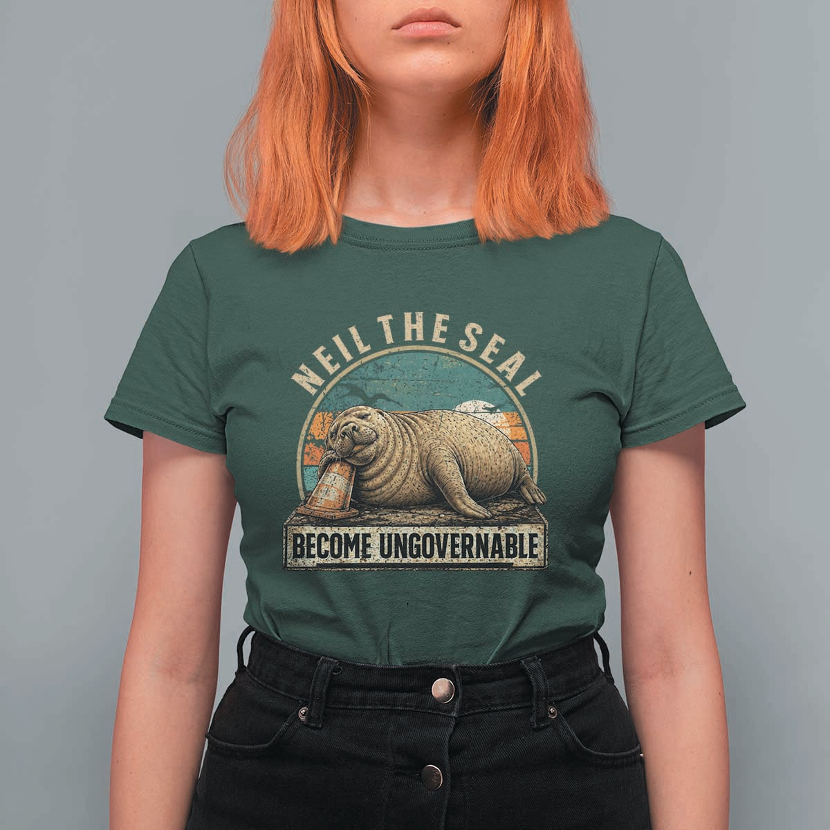 Neil The Seal Become Ungovernable T Shirt For Women Funny Elephant Seal Meme
