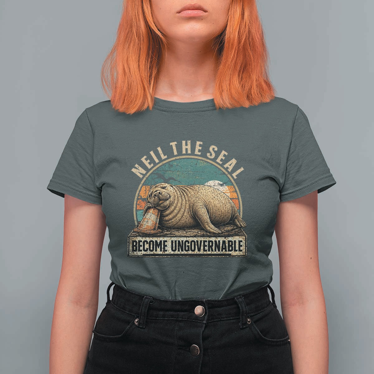 Neil The Seal Become Ungovernable T Shirt For Women Funny Elephant Seal Meme