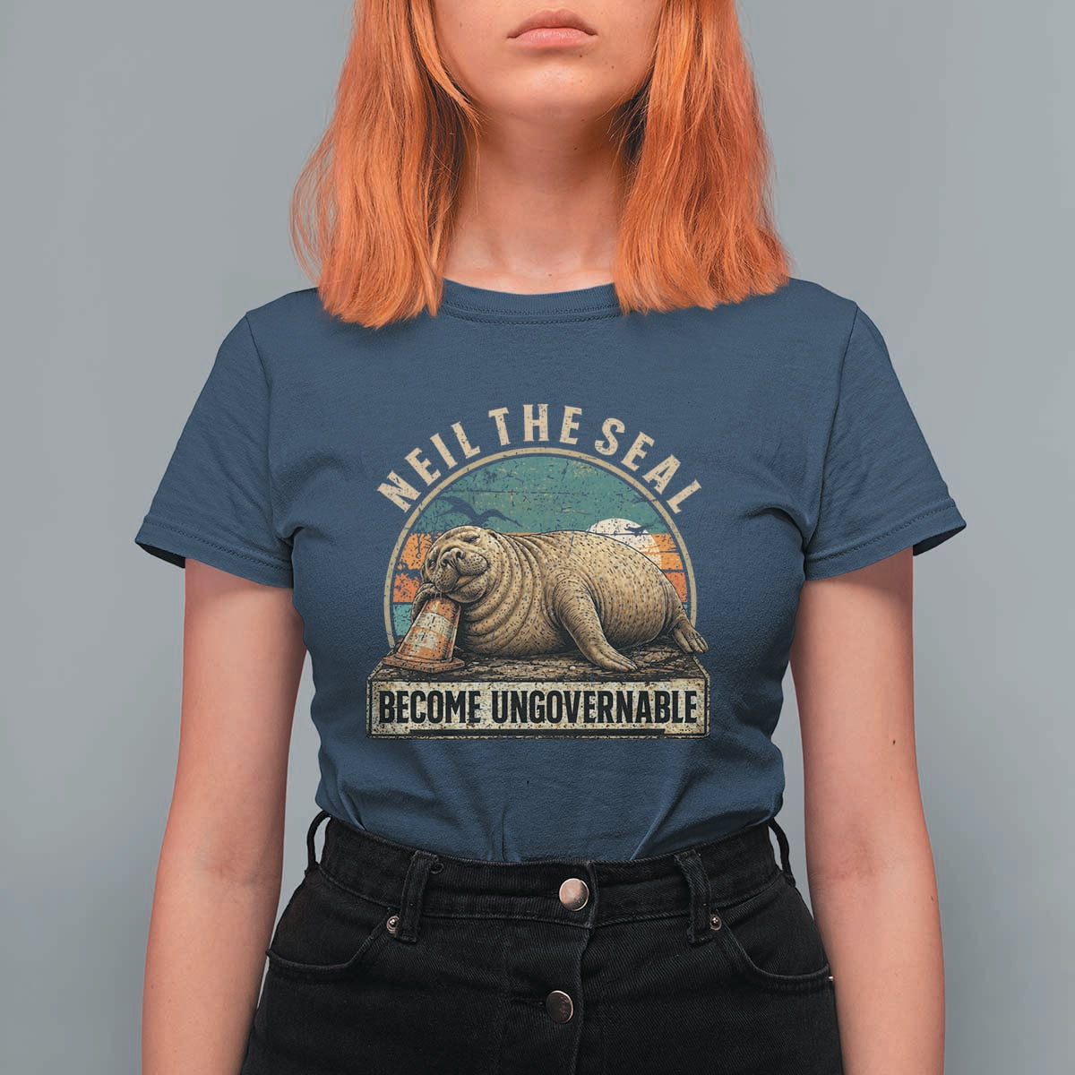 Neil The Seal Become Ungovernable T Shirt For Women Funny Elephant Seal Meme