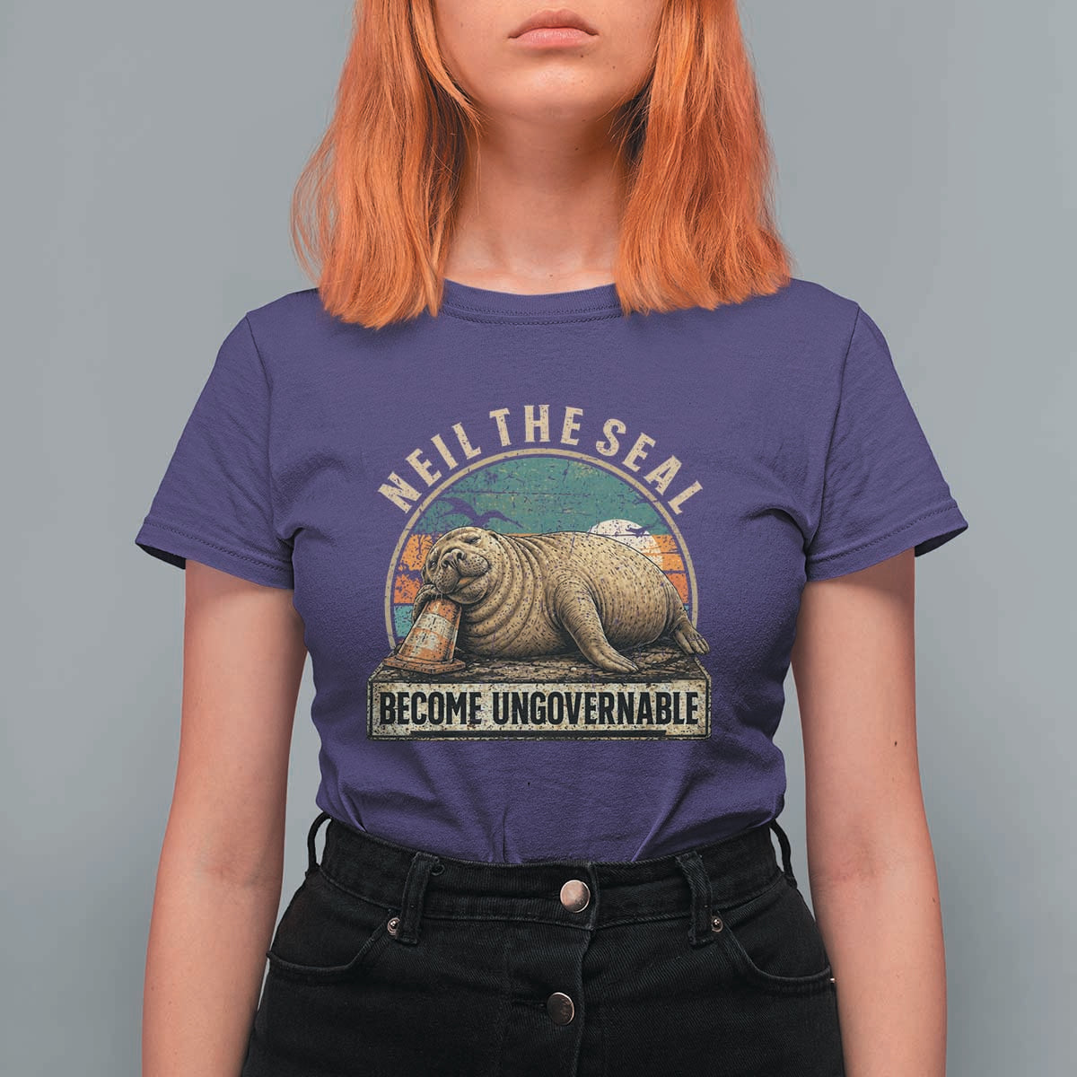Neil The Seal Become Ungovernable T Shirt For Women Funny Elephant Seal Meme