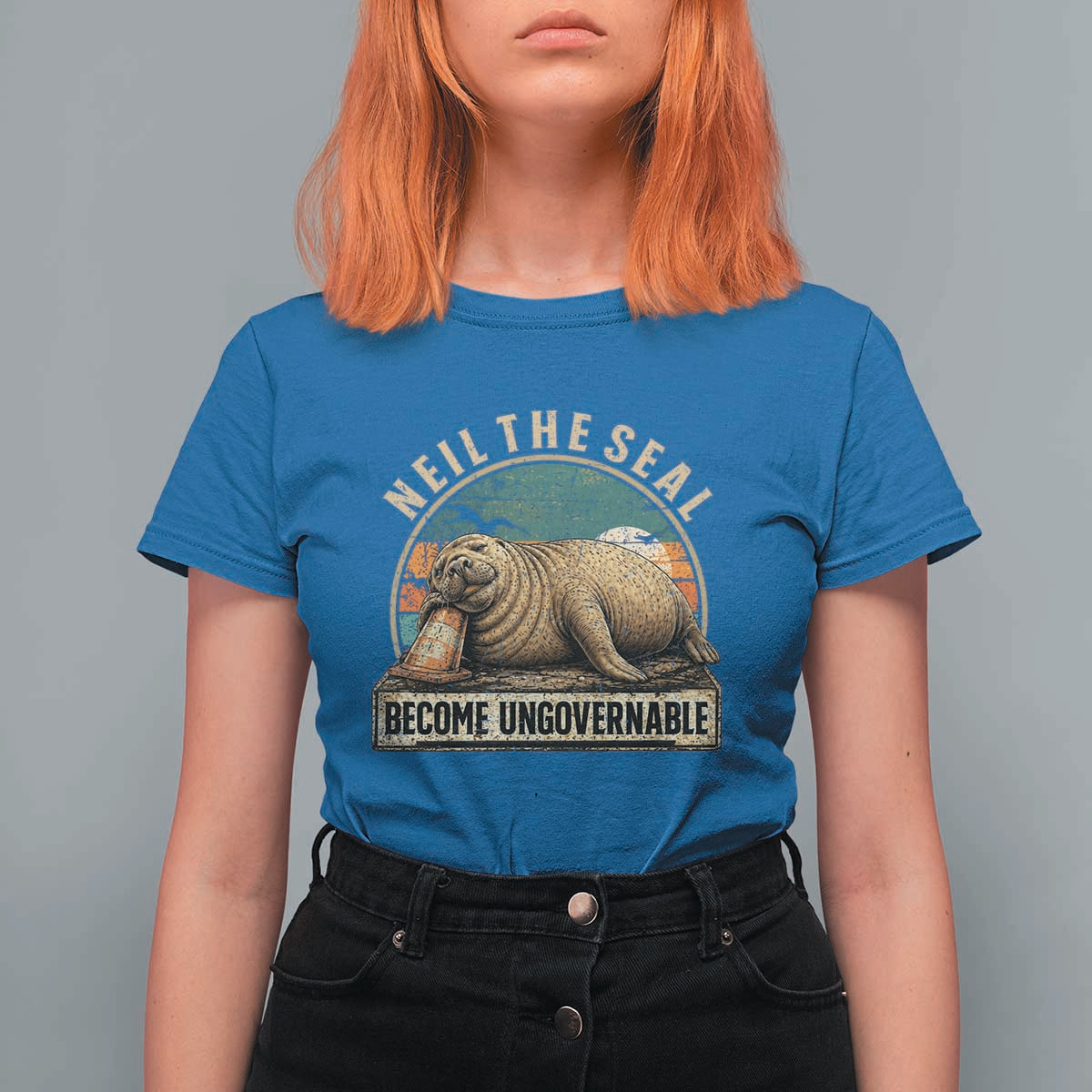Neil The Seal Become Ungovernable T Shirt For Women Funny Elephant Seal Meme