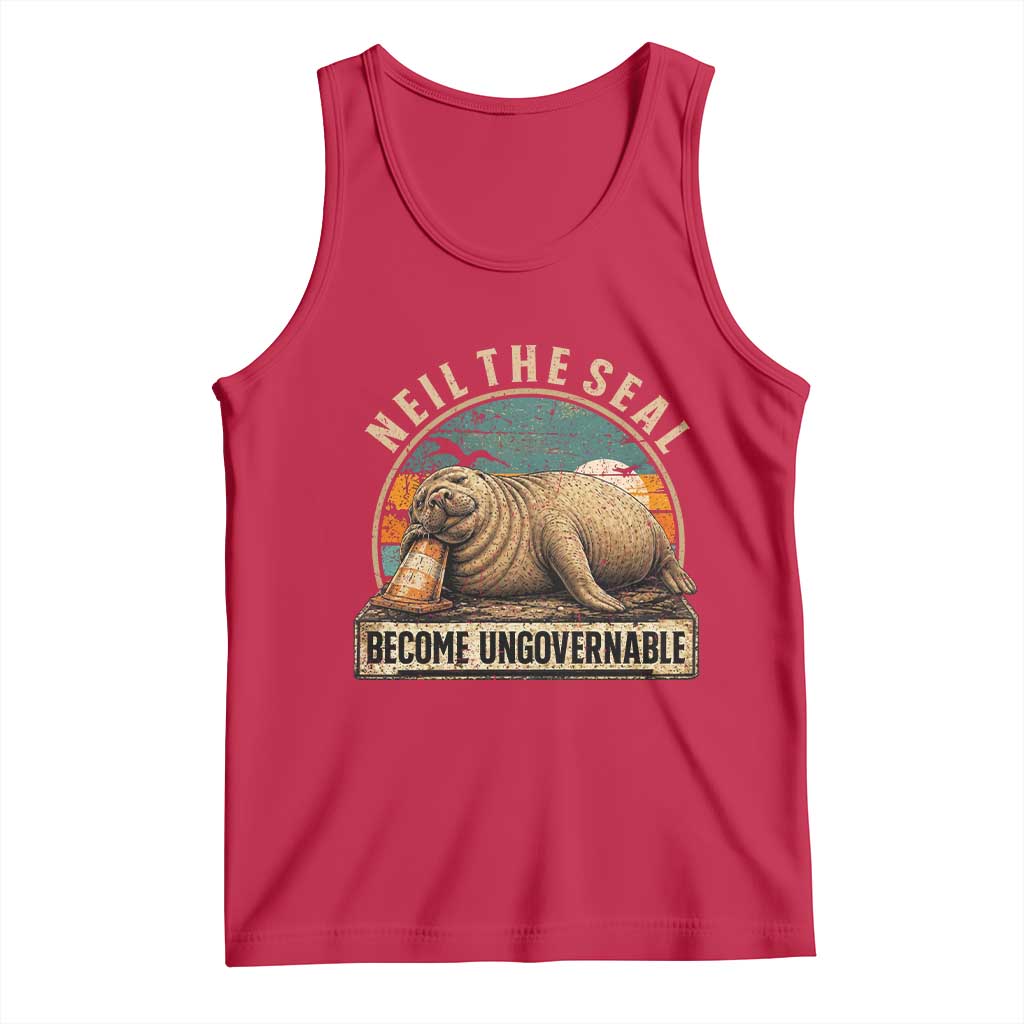Neil The Seal Become Ungovernable Tank Top Funny Elephant Seal Meme