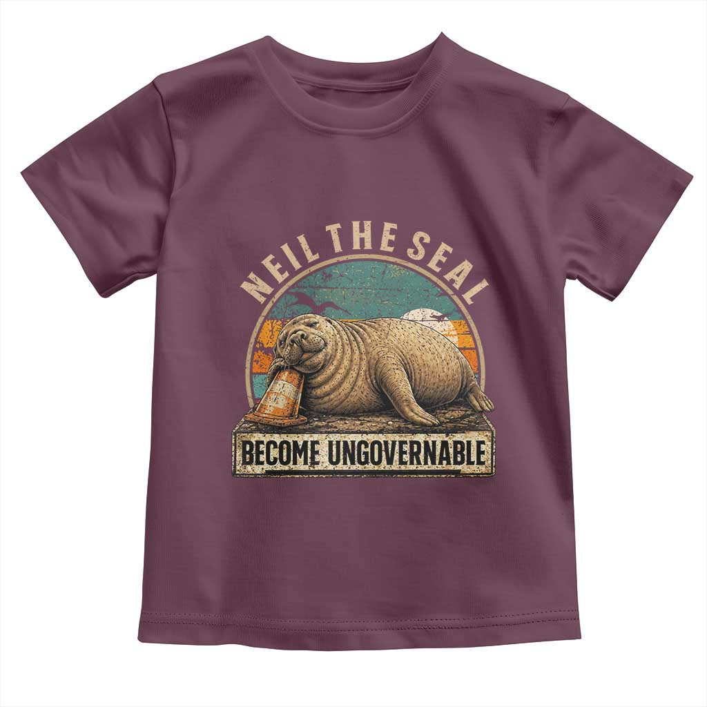 Neil The Seal Become Ungovernable Toddler T Shirt Funny Elephant Seal Meme