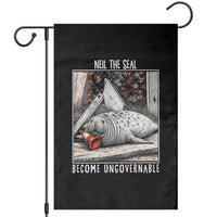 Neil The Seal Become Ungovernable Garden Flag Vintage Elephant Seal Animal Meme