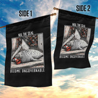 Neil The Seal Become Ungovernable Garden Flag Vintage Elephant Seal Animal Meme