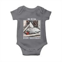 Neil The Seal Become Ungovernable Baby Onesie Vintage Elephant Seal Animal Meme