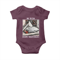 Neil The Seal Become Ungovernable Baby Onesie Vintage Elephant Seal Animal Meme
