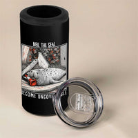 Neil The Seal Become Ungovernable 4 in 1 Can Cooler Tumbler Vintage Elephant Seal Animal Meme