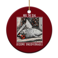 Neil The Seal Become Ungovernable Ceramic Ornament Vintage Elephant Seal Animal Meme