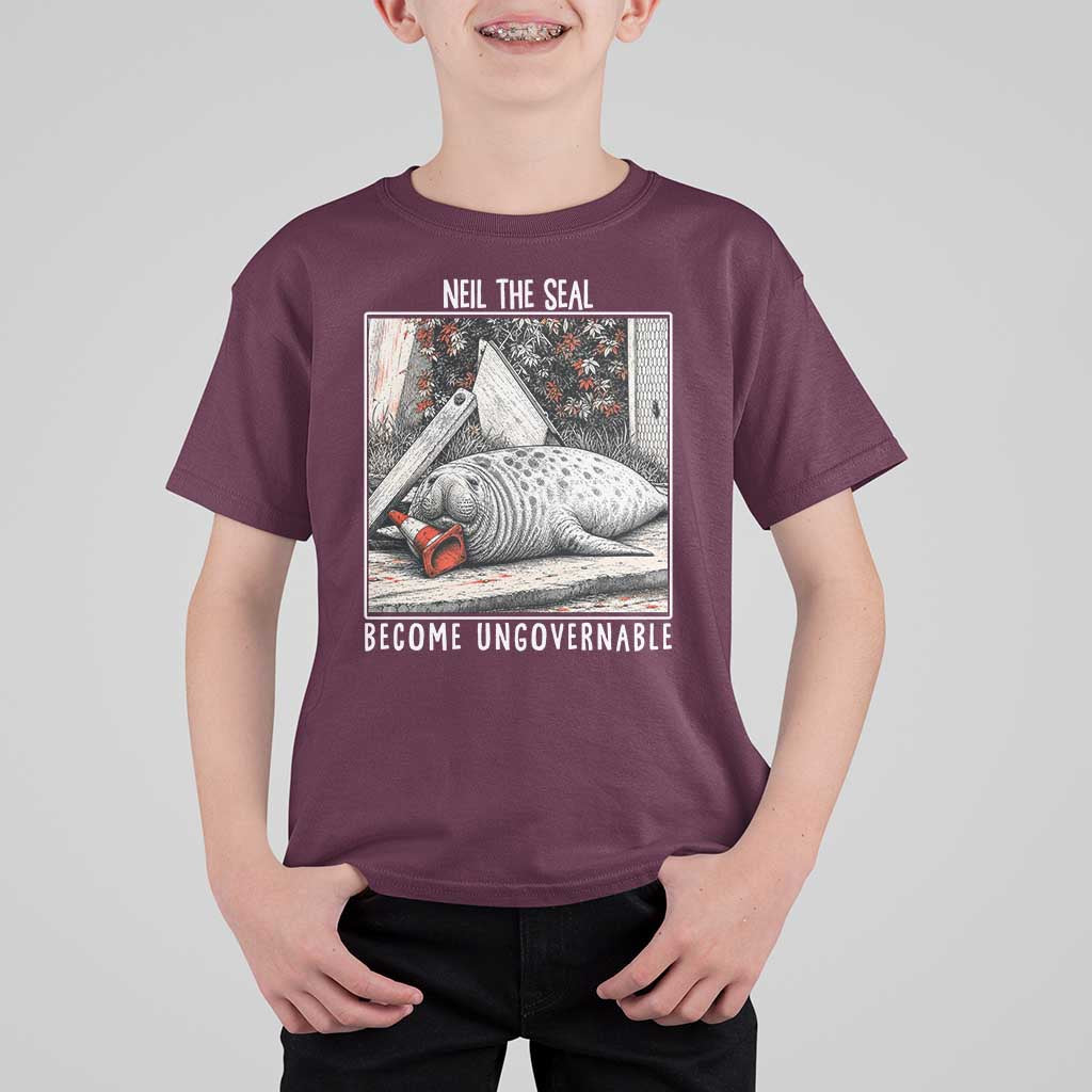 Neil The Seal Become Ungovernable T Shirt For Kid Vintage Elephant Seal Animal Meme